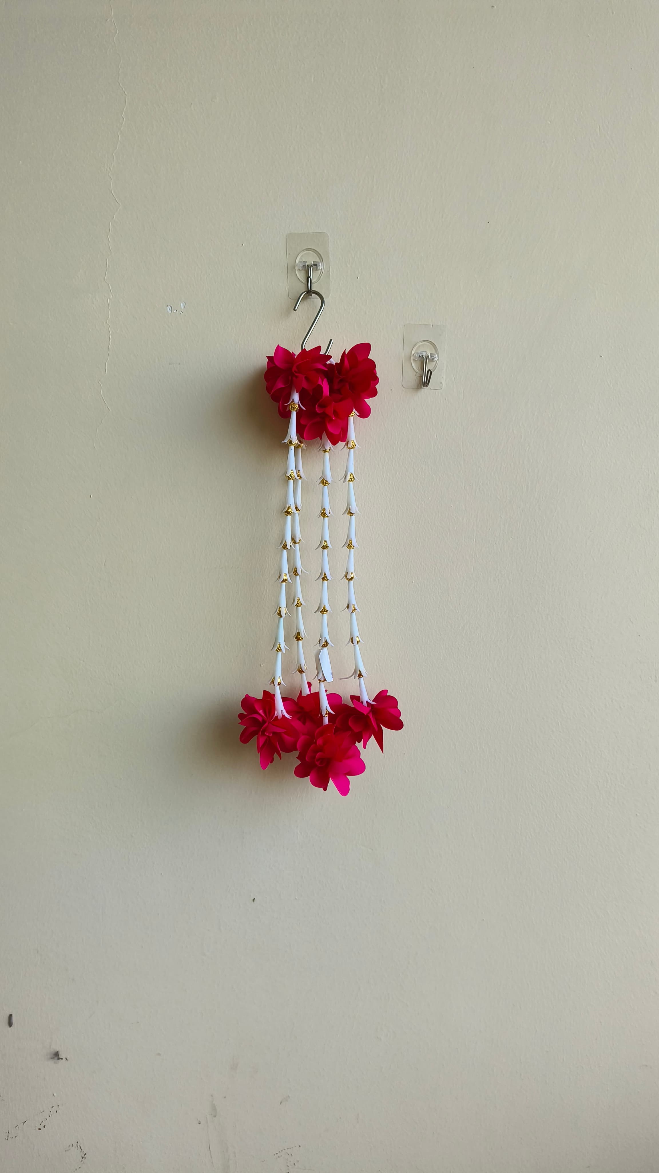 Fabric petals & Lilly Hanging Bunch